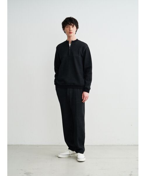 three dots / スリードッツ その他トップス | Men's doubleface long sleeve half zip pullover | 詳細9