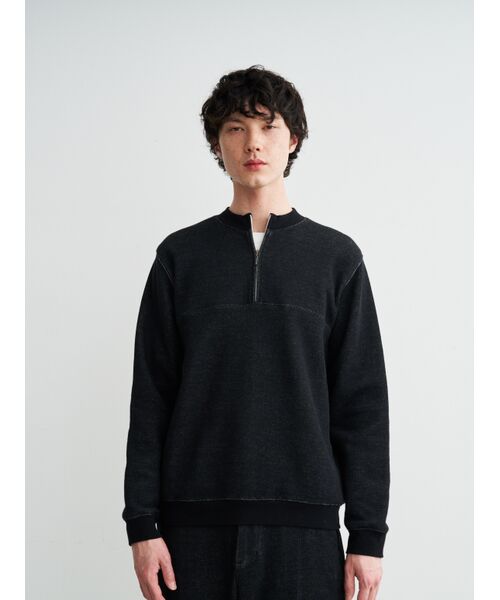 three dots / スリードッツ その他トップス | Men's doubleface long sleeve half zip pullover | 詳細6