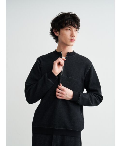 three dots / スリードッツ その他トップス | Men's doubleface long sleeve half zip pullover | 詳細7