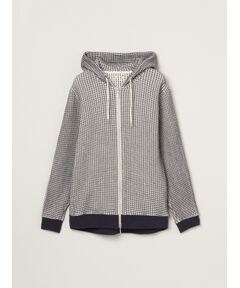 Men's cotton waffle zip up hoody