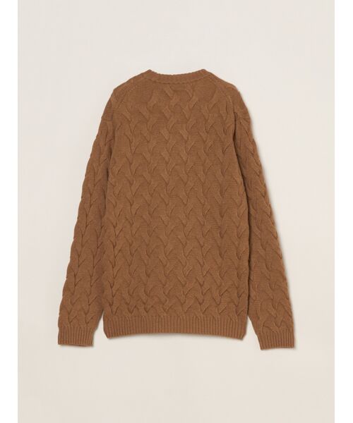 three dots / スリードッツ ニット・セーター | Men's tasmania cable l/s crew neck sweater | 詳細1