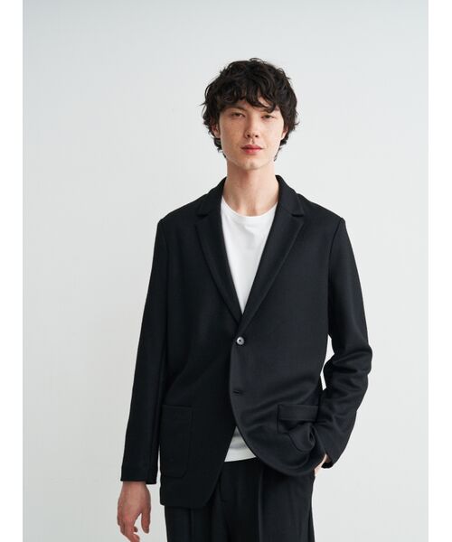 three dots / スリードッツ テーラードジャケット | Men's wool pique jersey jacket | 詳細6