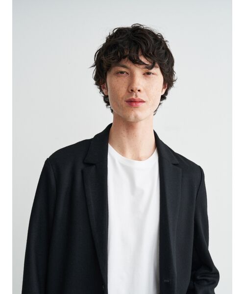 three dots / スリードッツ テーラードジャケット | Men's wool pique jersey jacket | 詳細8