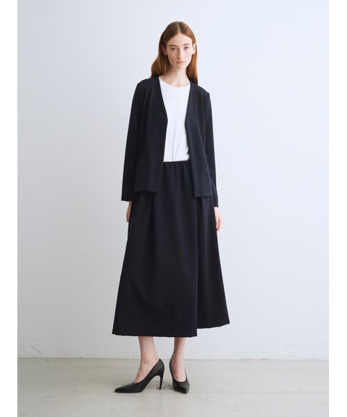 three dots / スリードッツ スカート | C-dress scuba tuck flair skirt | 詳細8