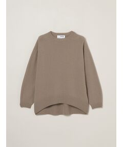 Wool garment crew neck sweater