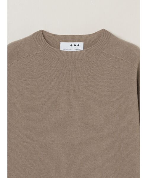 three dots / スリードッツ ニット・セーター | Wool garment crew neck sweater | 詳細2