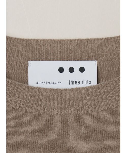 three dots / スリードッツ ニット・セーター | Wool garment crew neck sweater | 詳細3