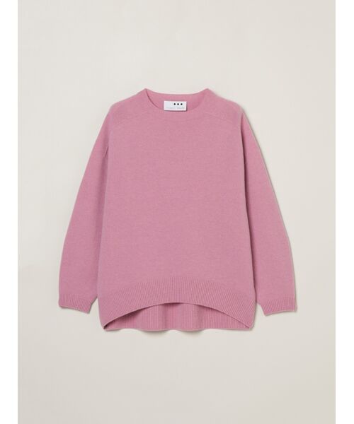 three dots / スリードッツ ニット・セーター | Wool garment crew neck sweater | 詳細6