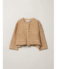 three dots / スリードッツ テーラードジャケット | Fringe sweater jacket
