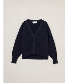 Spongy smooth mesh cardigan