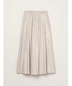 Glossy twill skirt