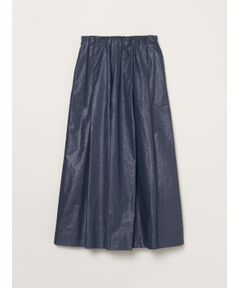 Glossy twill skirt