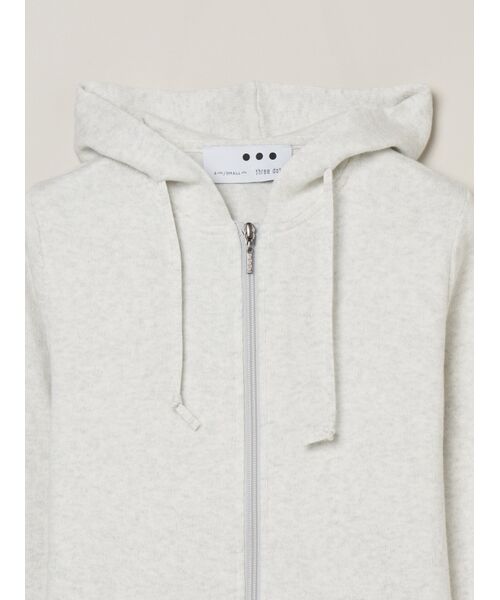 three dots / スリードッツ パーカー | Cotton melange l/s hoody | 詳細2