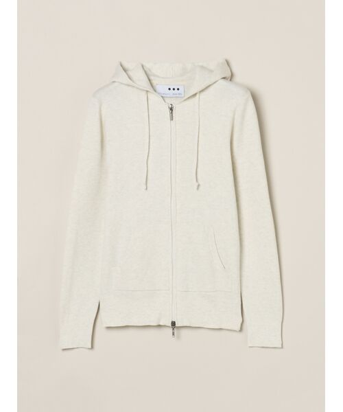 three dots / スリードッツ パーカー | Cotton melange l/s hoody（powder）