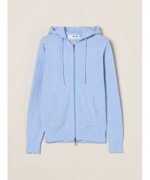 three dots / スリードッツ パーカー | Cotton melange l/s hoody（chambrey）