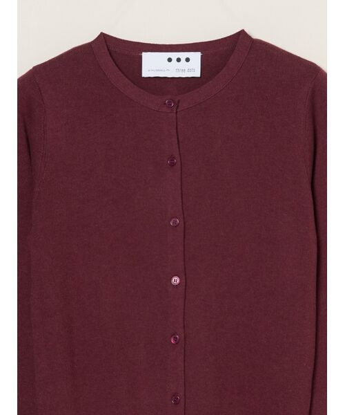 three dots / スリードッツ その他トップス | Cotton melange l/s crew cardigan | 詳細12
