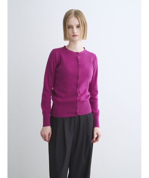 three dots / スリードッツ その他トップス | Cotton melange l/s crew cardigan | 詳細16