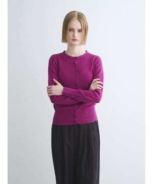 three dots / スリードッツ その他トップス | Cotton melange l/s crew cardigan | 詳細17