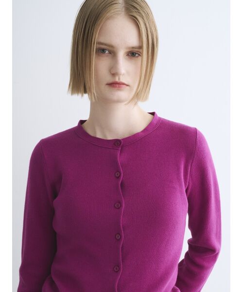 three dots / スリードッツ その他トップス | Cotton melange l/s crew cardigan | 詳細18
