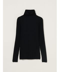 Silk cashmere tee turtle neck