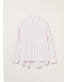 three dots / スリードッツ シャツ・ブラウス | Broad stripe loose shirt