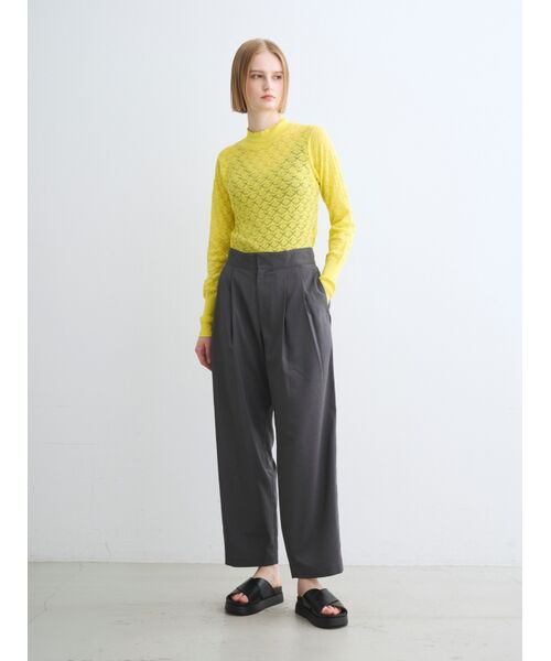 セール】 Cotton silk race top （その他トップス）｜three dots