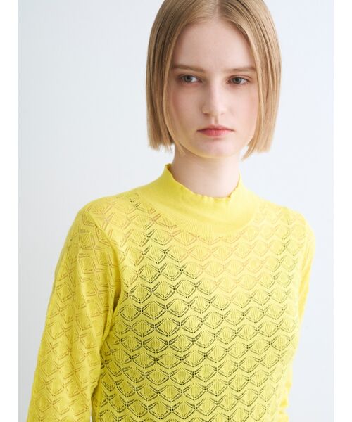 three dots / スリードッツ その他トップス | Cotton silk race top | 詳細8