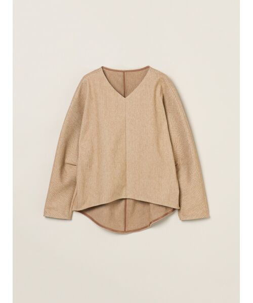 three dots / スリードッツ その他トップス | Wooly jersey cocoon pullover（camel multi）