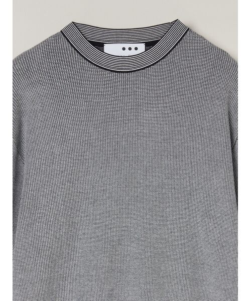 three dots / スリードッツ Tシャツ | Men's organic cotton waffle t-shirt | 詳細2