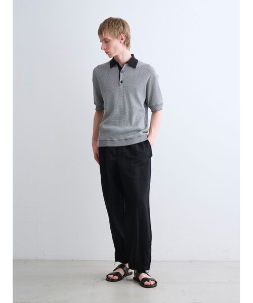 three dots / スリードッツ その他トップス | Men's organic cotton waffle polo | 詳細10