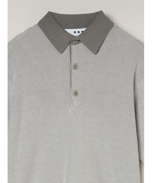 three dots / スリードッツ その他トップス | Men's organic cotton waffle polo | 詳細2