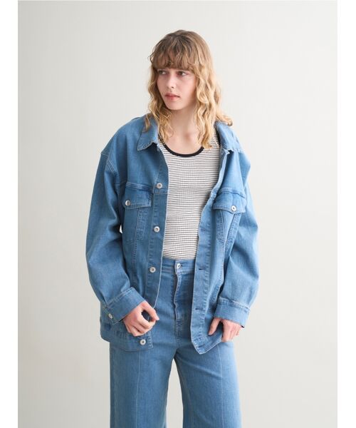 three dots / スリードッツ その他アウター | Loose denim jumper | 詳細6