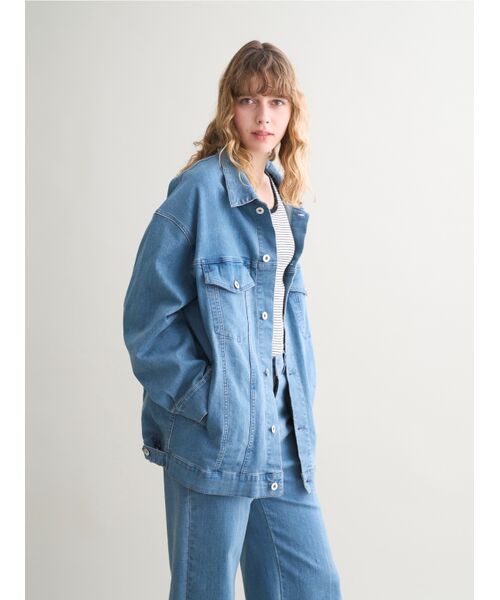 three dots / スリードッツ その他アウター | Loose denim jumper | 詳細7