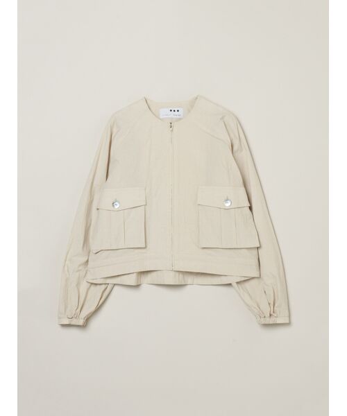 three dots/スリードッツ Sun dried cloth jacket beige S three dots/スリードッツ Sun dried cloth jacket beige S