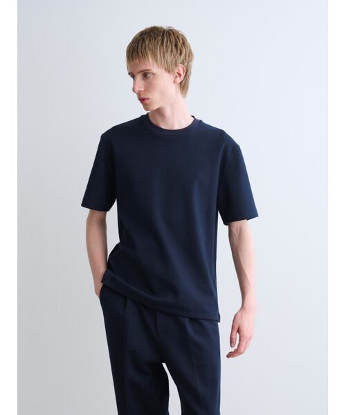 three dots / スリードッツ Tシャツ | Men's creamy double knit t-shirt | 詳細6