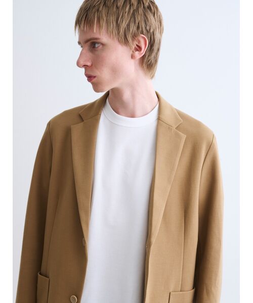 セール】 Men's creamy double knit jacket （テーラード