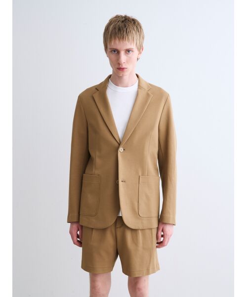 three dots / スリードッツ テーラードジャケット | Men's creamy double knit jacket | 詳細8