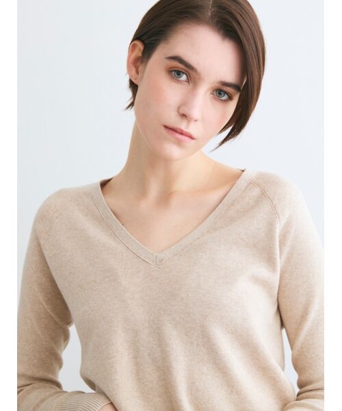 three dots / スリードッツ ニット・セーター | Cotton melange l/s v neck | 詳細8