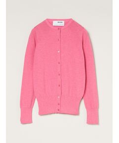 three dots / スリードッツ カーディガン・ボレロ | Cotton melange l/s crew cardigan