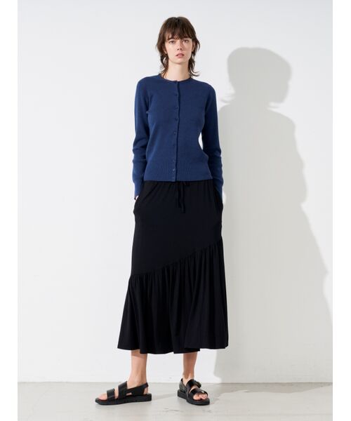 three dots / スリードッツ カーディガン・ボレロ | Cotton melange l/s crew cardigan | 詳細9