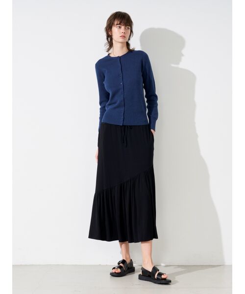セール】 Cotton melange l/s crew cardigan （カーディガン
