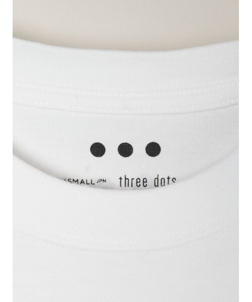 three dots ホワイト Tシャツ アレックス（Tシャツ/カットソー）｜three dots（スリードッツ