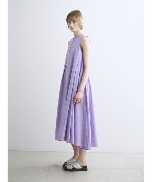 three dots / スリードッツ ドレス | Cotton linen dress | 詳細7