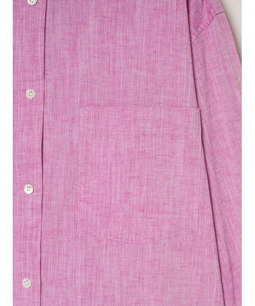 three dots / スリードッツ シャツ・ブラウス | Cotton linen shirt | 詳細5