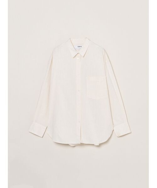 three dots / スリードッツ シャツ・ブラウス | Cotton linen shirt（natural）