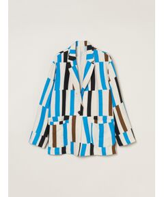 three dots / スリードッツ テーラードジャケット | Rayon linen jacket