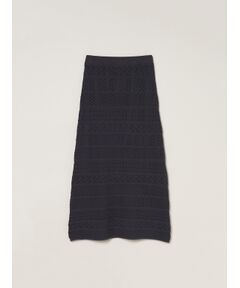 three dots / スリードッツ スカート | Striped lace skirt