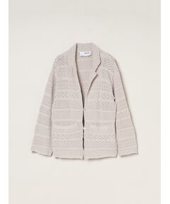 three dots / スリードッツ その他アウター | Striped lace jacket