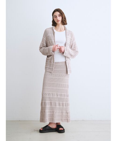 three dots / スリードッツ その他アウター | Striped lace jacket | 詳細9