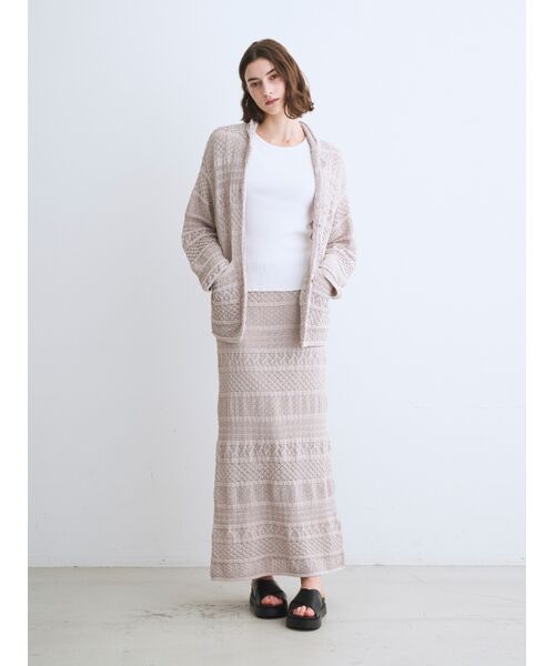 three dots / スリードッツ その他アウター | Striped lace jacket | 詳細10